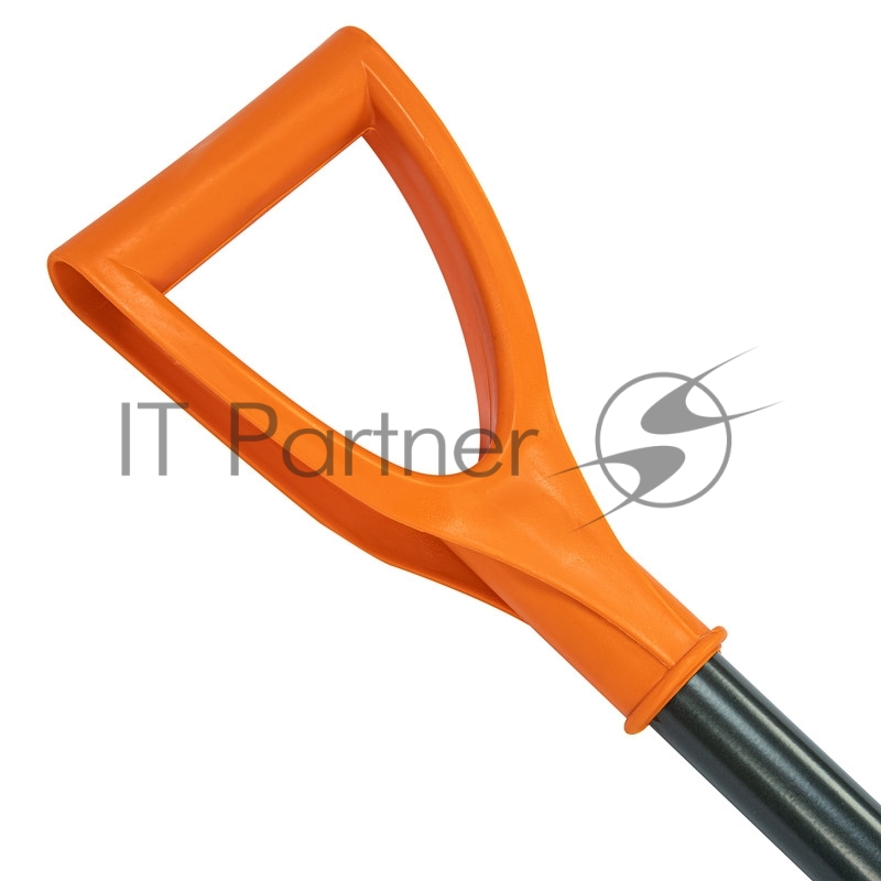 Лопата для уборки снега пластиковая, 490х370х1350 мм, стальной черенок, усиленная// Сибртех