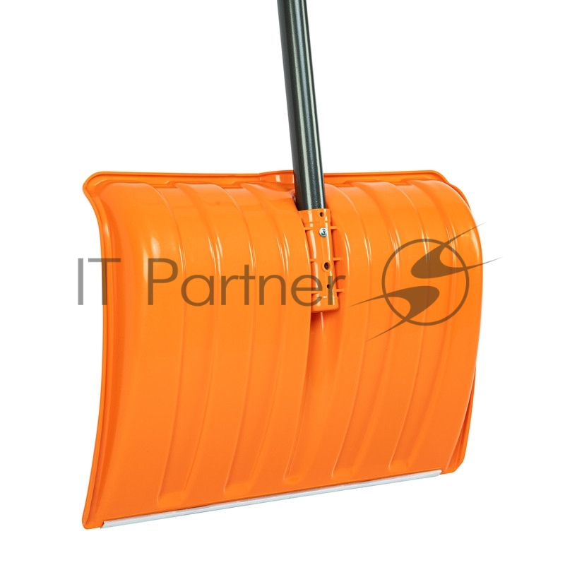 Лопата для уборки снега пластиковая, 490х370х1350 мм, стальной черенок, усиленная// Сибртех