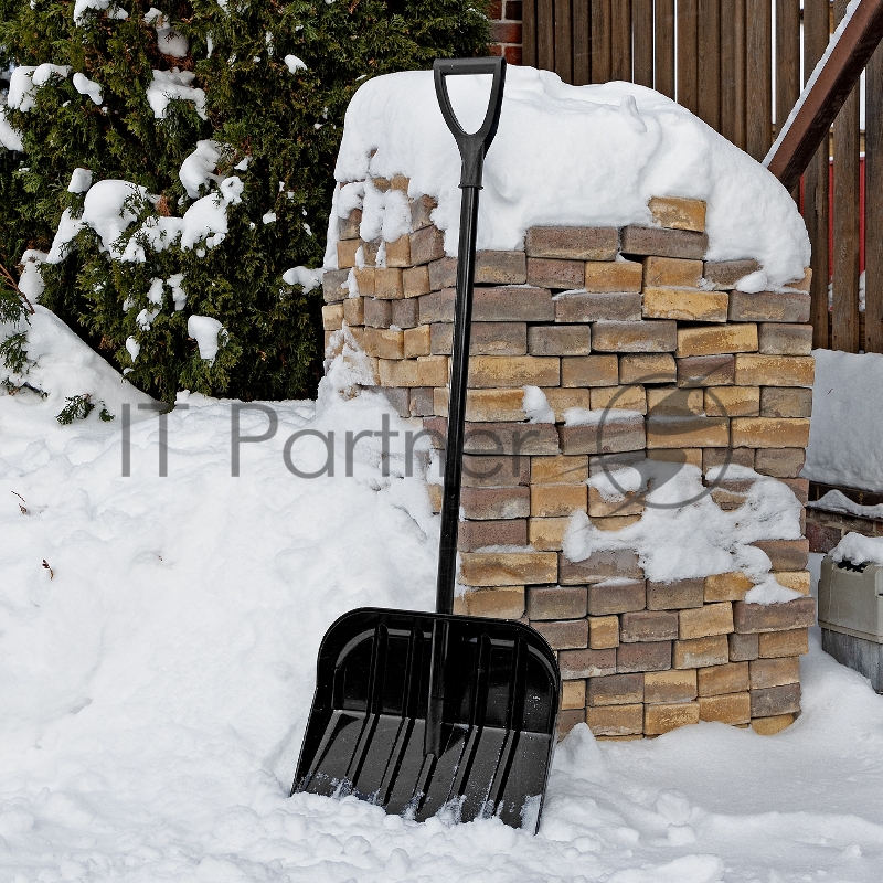 Лопата для уборки снега поликарбонат, 460х400х1430 мм, стальной черенок// Сибртех
