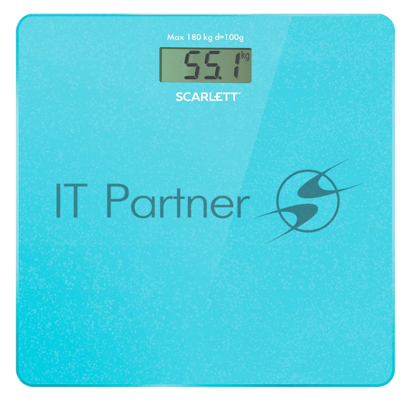 Весы напольные электронные Scarlett SC-BS33E109 макс.180кг голубой