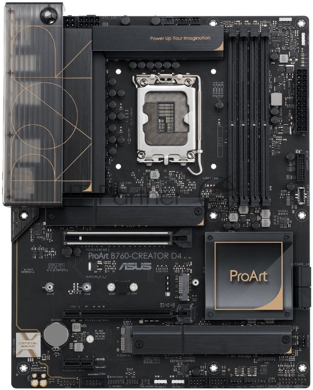 Материнская плата Asus PROART B760-CREATOR D4 Soc-1700 Intel B760 4xDDR4 ATX AC`97 8ch(7.1) 1 x 2.5Gigabit + Gigabit Ethernet RAID+HDMI+DP