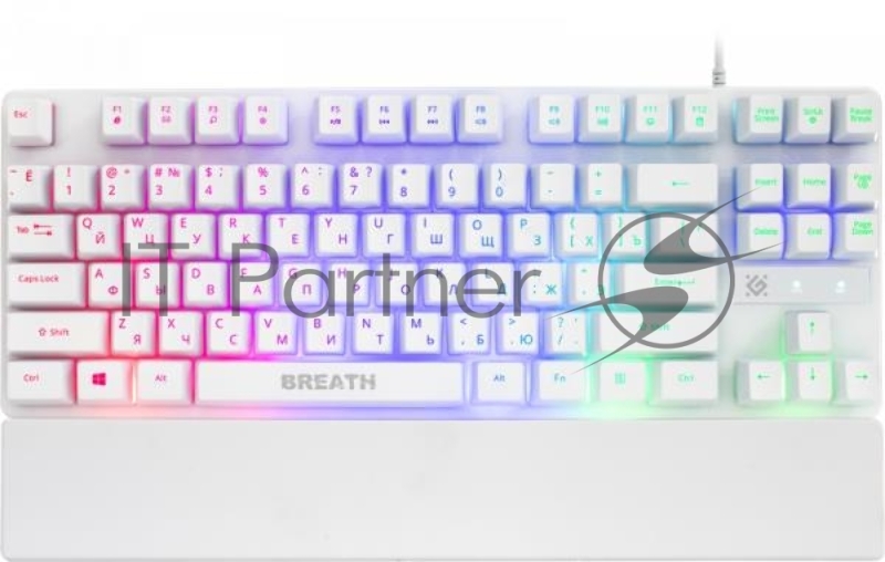 Клавиатура DEFENDER USB BREATH GK-184 WHITE RU 45184