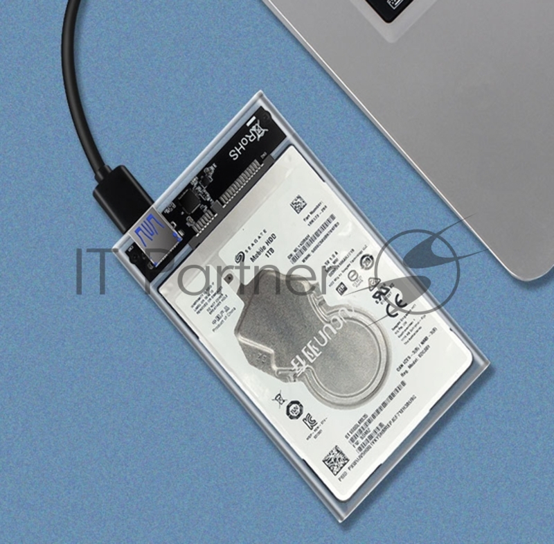 Бокс для жесткого диска 2,5 Yucun пластиковый USB 3.0 прозрачный