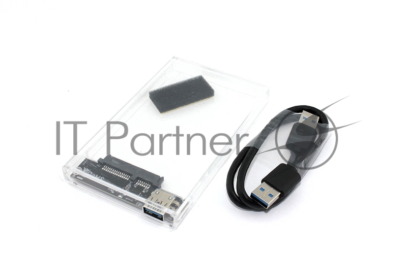 Бокс для жесткого диска 2,5 Yucun пластиковый USB 3.0 прозрачный