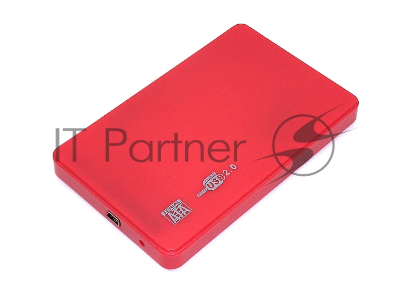 Бокс для жесткого диска 2,5 пластиковый USB 2.0 DM-2508 красный