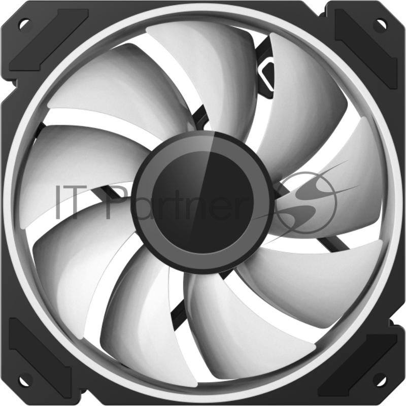 Кулер для корпуса ПК Gamemax FN-12Rainbow-C9, 12CM ARGB Rainbow Fan, frame with reflective design, 3pin+4Pin connector