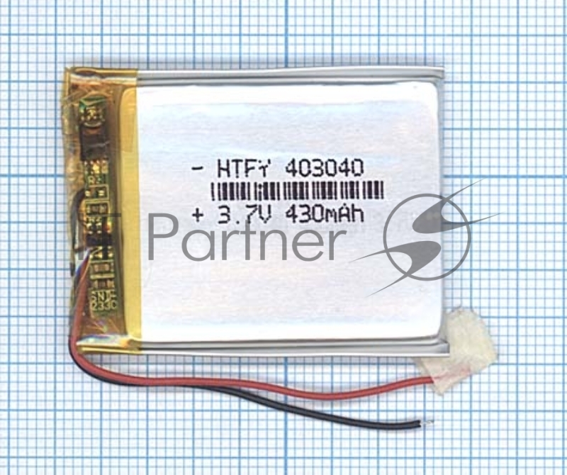 Аккумулятор Li-Pol (батарея) 4*30*40мм 2pin 3.7V/430mAh