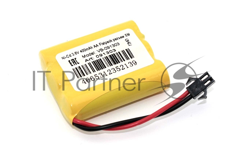 Аккумулятор Ni-Cd 3.6V 400mAh AA Flatpack разъем SM