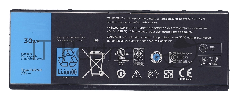 Аккумуляторная батарея (CT4V5, FWRM8, KY1TV) для DELL LATITUDE 10