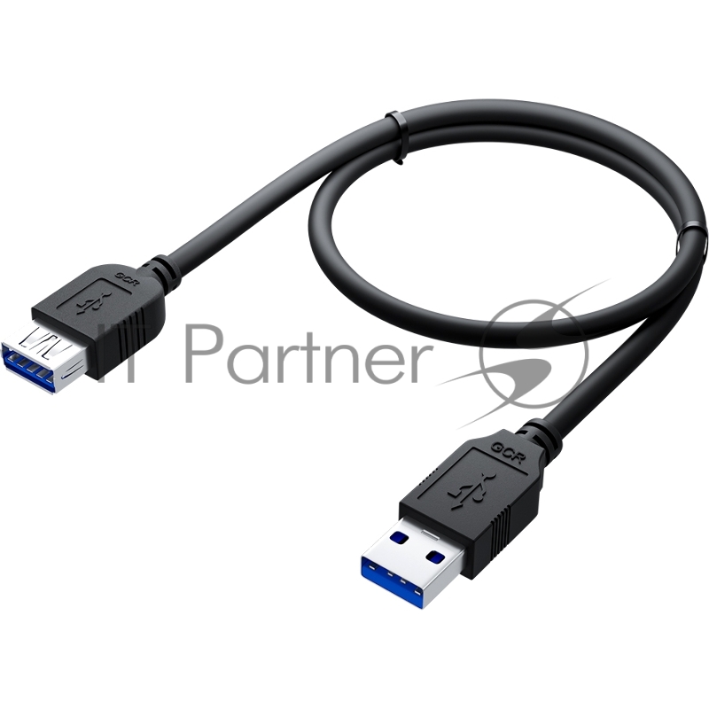 Удлинитель GCR 3.0m USB 3.0, AM/AF, черный, GCR-52702