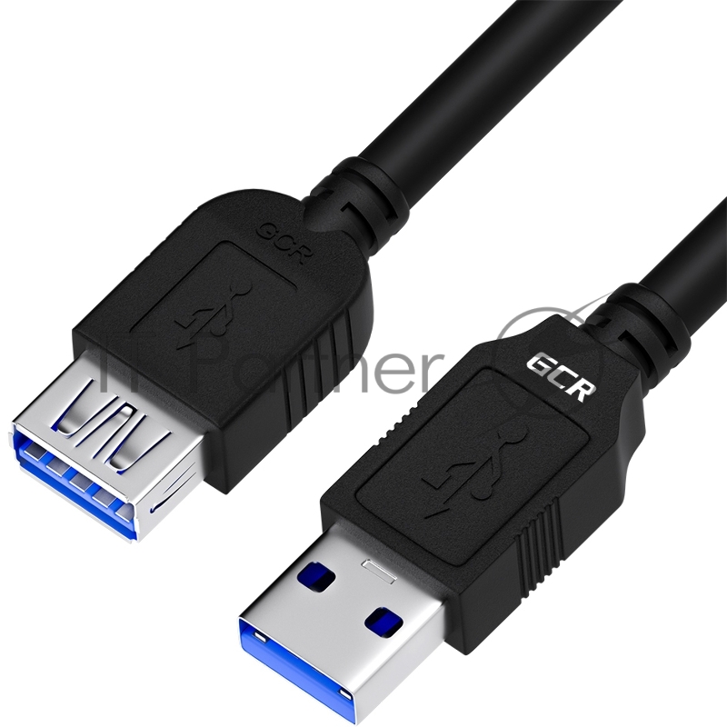 Удлинитель GCR 3.0m USB 3.0, AM/AF, черный, GCR-52702