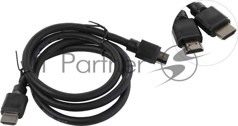 Кабель 1.0m HDMI 1.4, 30/30 AWG, FullHD, Ethernet 10.2 Гбит/с, 3D, экран