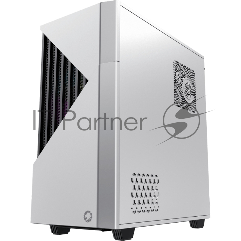 Компьютерный корпус, без блока питания ATX/ Gamemax Contac COC WB ATX case, black/white, w/o PSU, w/2xUSB3.0, w/1x14cm ARGB front fan(GMX-FN14-Rainbow-C9), w/1x12cm ARGB rear fan(GMX-FN12-