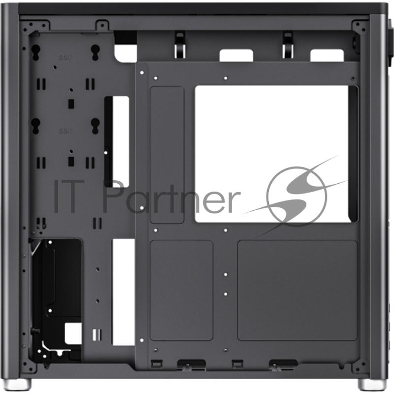 Компьютерный корпус, без блока питания ATX/ Gamemax Spark Pro Black ATX case, black, w/o PSU, w/1xUSB3.0+1xType-C, 1xCombo Audio