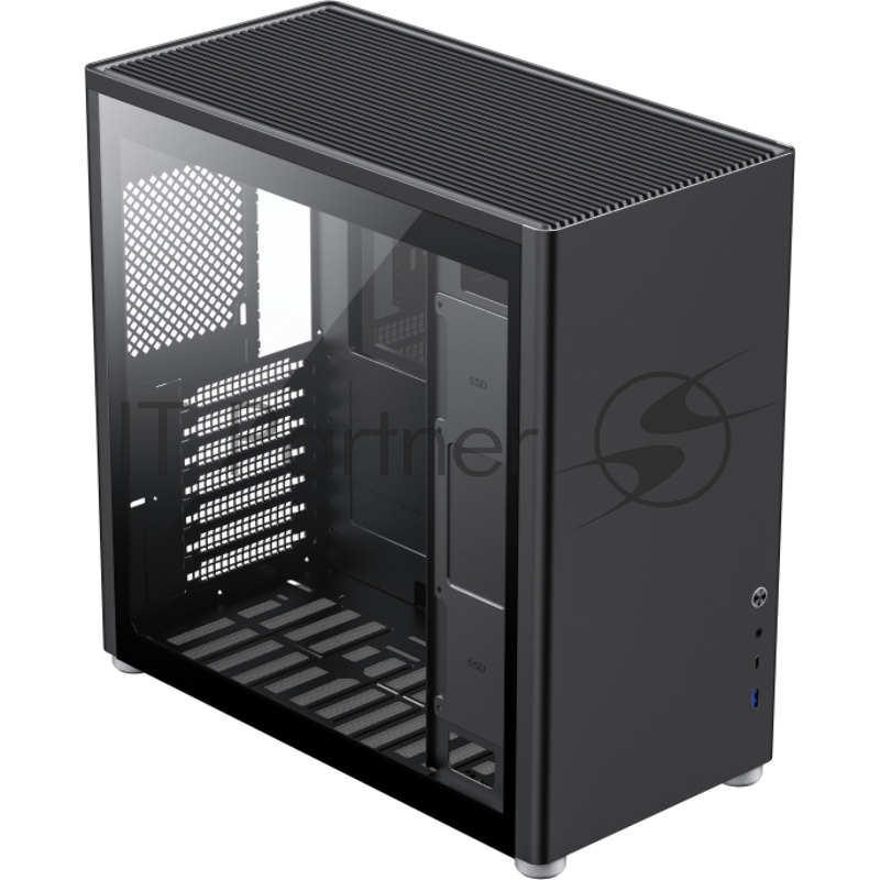 Компьютерный корпус, без блока питания ATX/ Gamemax Spark Pro Black ATX case, black, w/o PSU, w/1xUSB3.0+1xType-C, 1xCombo Audio