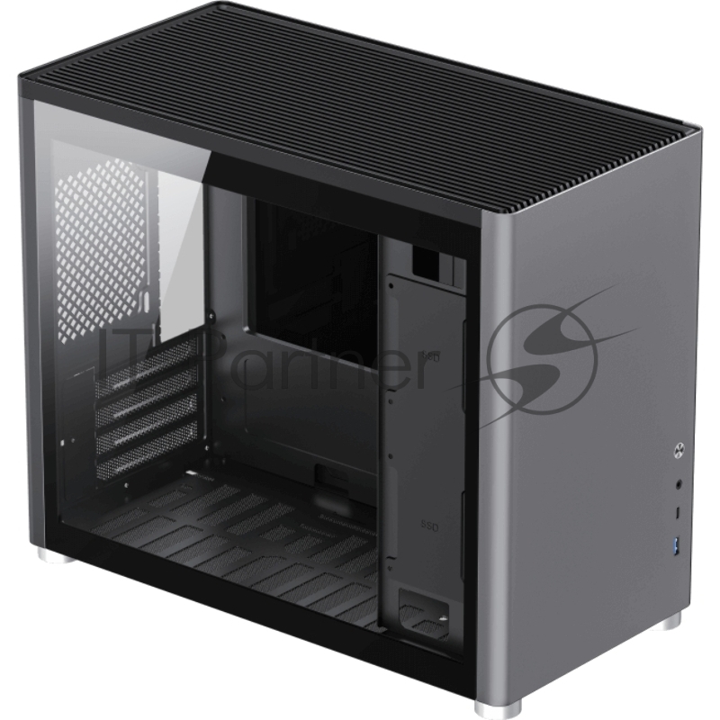 Компьютерный корпус, без блока питания mATX/ Gamemax Spark Black mATX case, black, w/o PSU, w/1xUSB3.0+1xType-C, 1xCombo Audio
