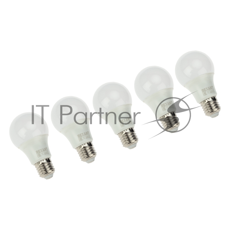Лампа светодиодная Груша A60 9,5 Вт E27 903 Лм 2700 K теплый свет REXANT (5 шт./уп.)