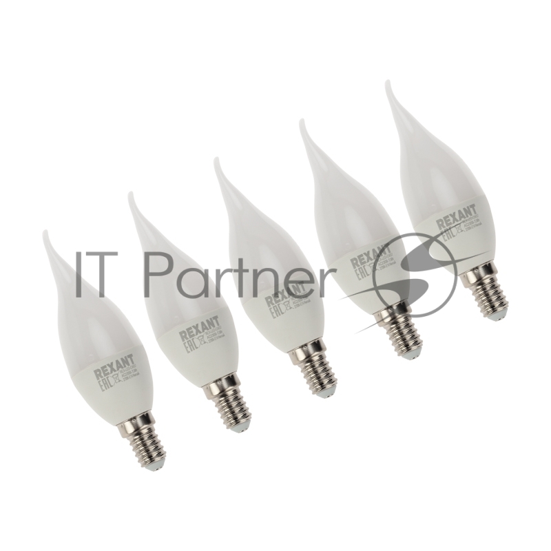 Лампа светодиодная Свеча на ветру (CW) 7,5 Вт E14 713 Лм 2700 K теплый свет REXANT(5 шт./уп.)