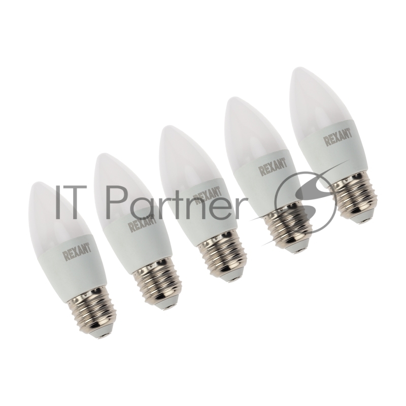 Лампа светодиодная Свеча (CN) 7,5 Вт E27 713 Лм 2700 K теплый свет REXANT(5 шт./уп.)