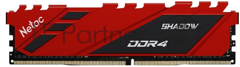 Память Netac 16Gb DDR4 3200Mhz, Netac Shadow NTSDD4P32SP-16R C16 Red, с радиатором