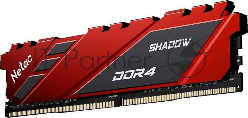 Память Netac 16Gb DDR4 3200Mhz, Netac Shadow NTSDD4P32SP-16R C16 Red, с радиатором