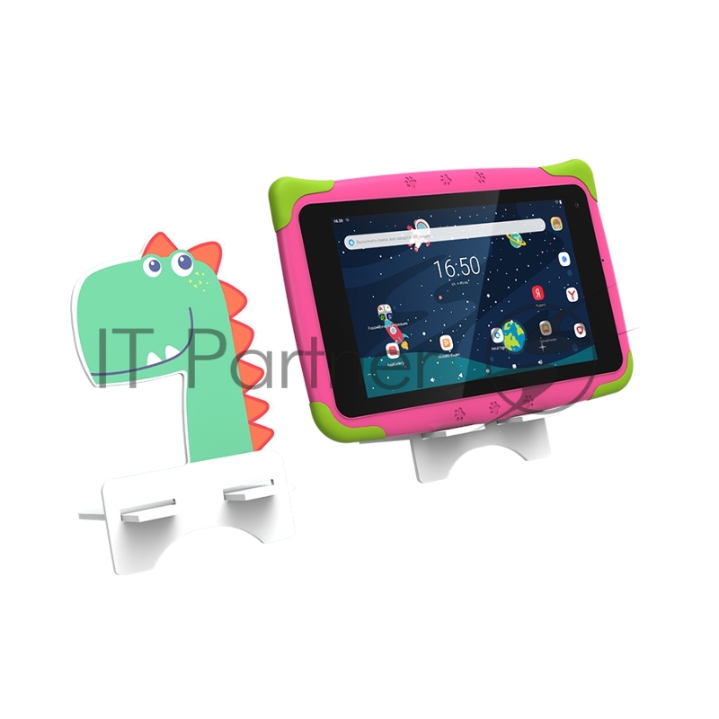 Планшет Topdevice Kids Tablet K7, 7.0 (1024x600) IPS display, Android 11 (Go edition) + HMS apps, up to 1.8GHz 4-core RK3566, 2/16GB, BT 4.1, WiFi, USB-C, microSD card slot, 0.3MP front cam + 2.0MP rear cam, 3000mAh bat, Pink