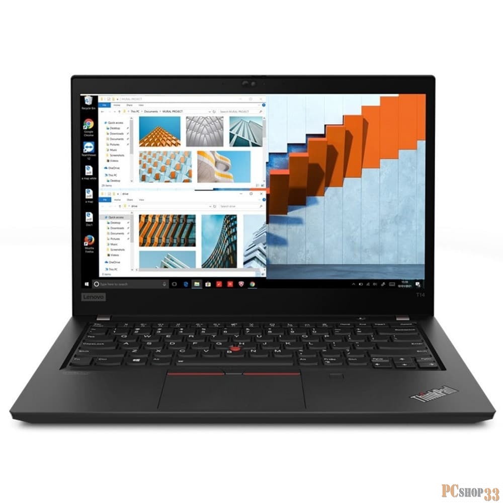 Ноутбук Lenovo ThinkPad T14 Gen 2 Core i7 1165G7 16Gb SSD1Tb Intel Iris Xe graphics 14 IPS FHD (1920x1080) noOS black WiFi BT Cam (20W1A10QCD)