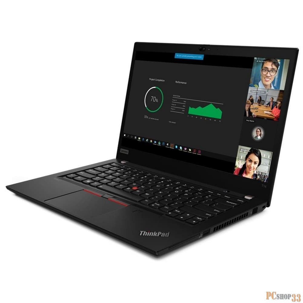 Ноутбук Lenovo ThinkPad T14 Gen 2 Core i7 1165G7 16Gb SSD1Tb Intel Iris Xe graphics 14 IPS FHD (1920x1080) noOS black WiFi BT Cam (20W1A10QCD)