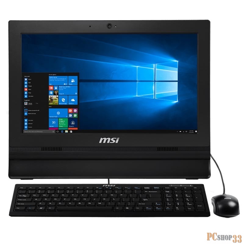 Моноблок MSI Pro 16T 10M-238XRU 15.6 HD Touch Cel 5205U (1.9) 4Gb SSD512Gb HDG CR Windows 11 Professional GbitEth WiFi BT 65W клавиатура мышь Cam черный 1366x768