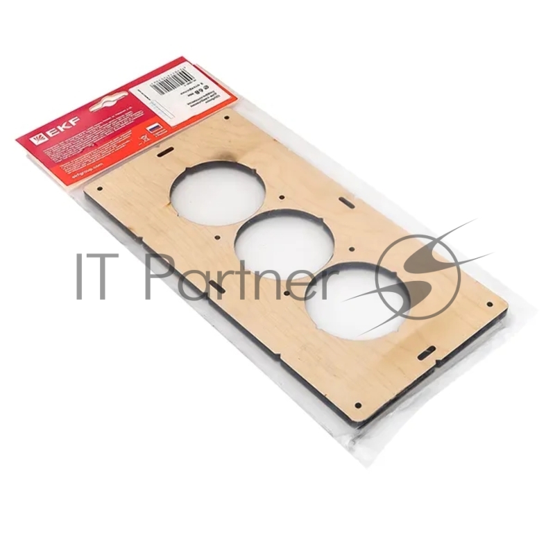 Шаблон для подрозетников c 3 отв. d68мм Expert EKF sh-d68-3