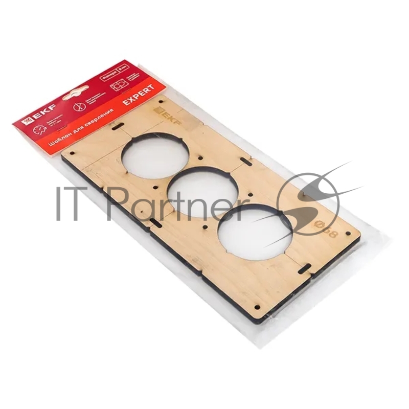 Шаблон для подрозетников c 3 отв. d68мм Expert EKF sh-d68-3