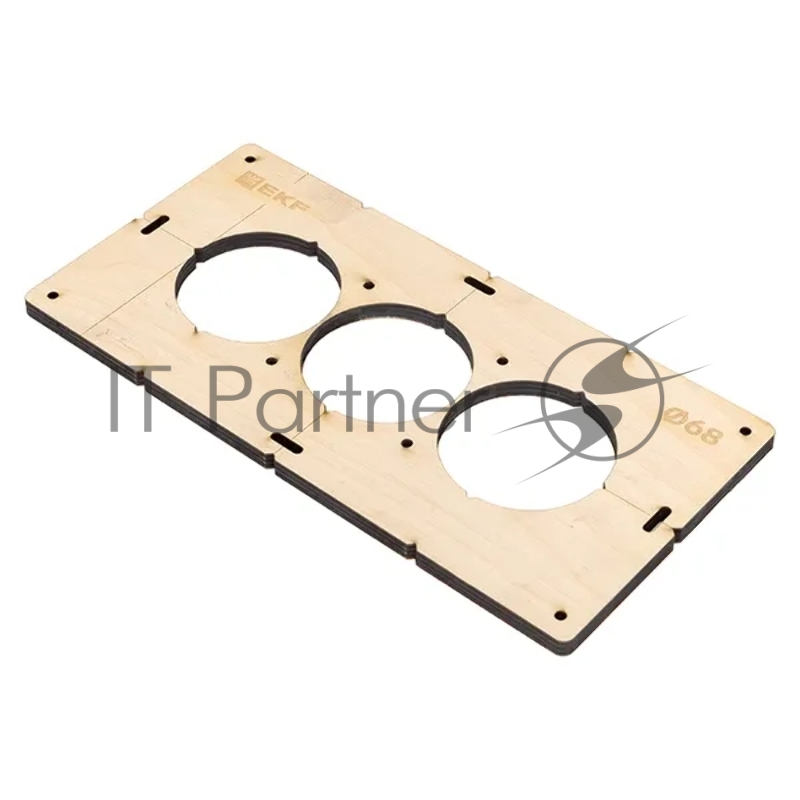 Шаблон для подрозетников c 3 отв. d68мм Expert EKF sh-d68-3