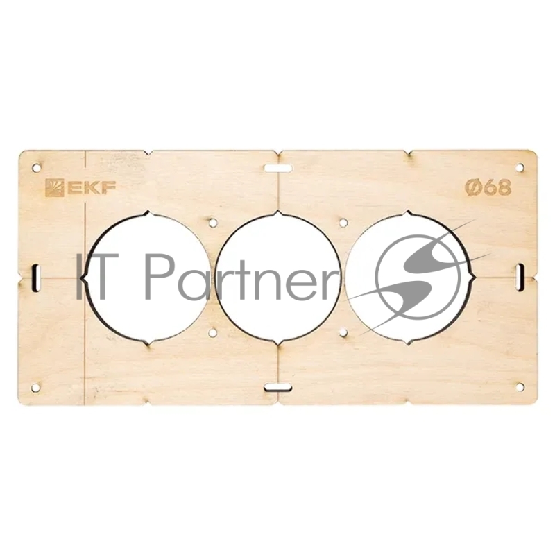 Шаблон для подрозетников c 3 отв. d68мм Expert EKF sh-d68-3