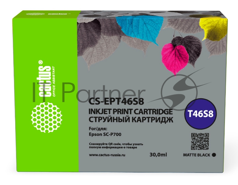 Картридж струйный Cactus CS-EPT46S8 T46S8 черный (30мл) для Epson SureColor SC-P700