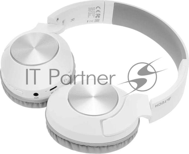 Наушники накладные A4Tech 2Drumtek BH300 белый/серый беспроводные bluetooth оголовье (BH300 GRAYISH WHITE)