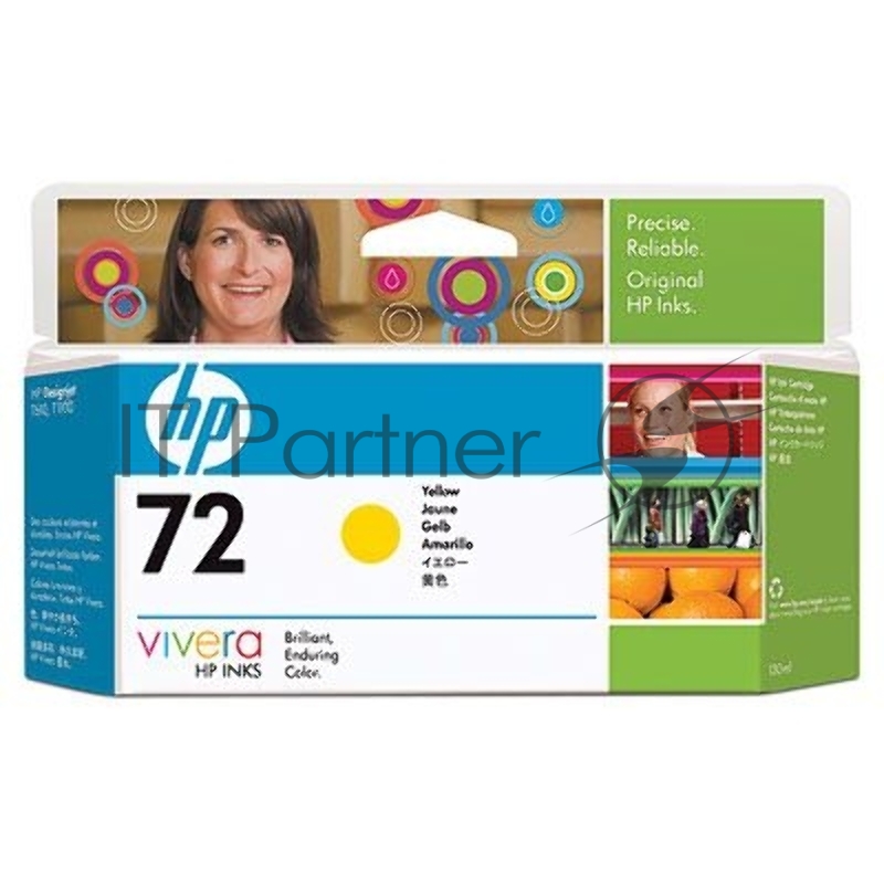 Картридж струйный HP №72 C9373A желтый для HP DJ T1100/T610 (130мл)