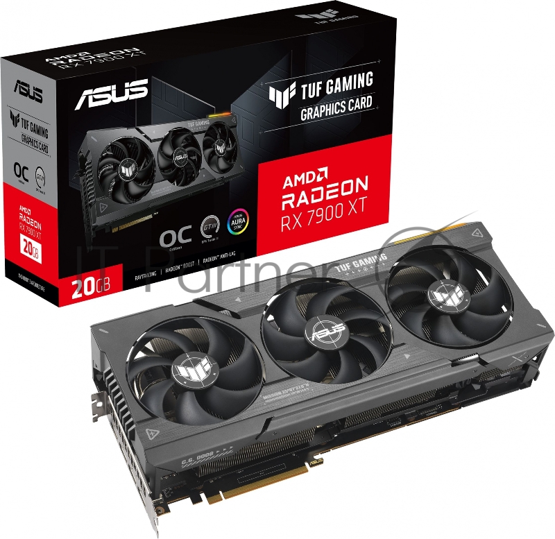 Видеокарта Asus PCI-E 4.0 TUF-RX7900XT-O20G-GAMING AMD Radeon RX 7900XT 20480Mb 320 GDDR6 2175/20000 HDMIx1 DPx3 HDCP Ret