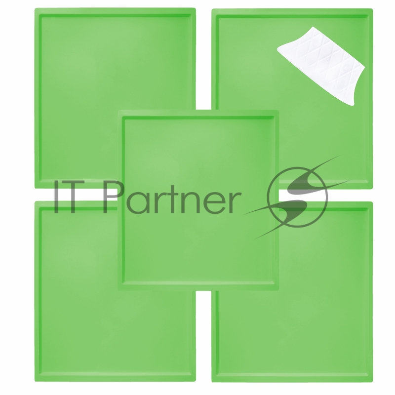 Поддон для пастилы Pullman PL-010203-5 зеленый 5шт+лопатка универс. прямоугольный р-р 327х288х6,6мм