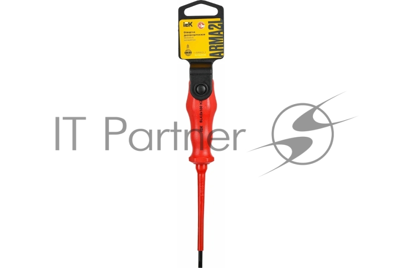 Отвертка диэлектрическая шлицевая SL4.0х100 K2 1000В ARMA2L 3 IEK A2L3-SC30-K2-SL-40-100
