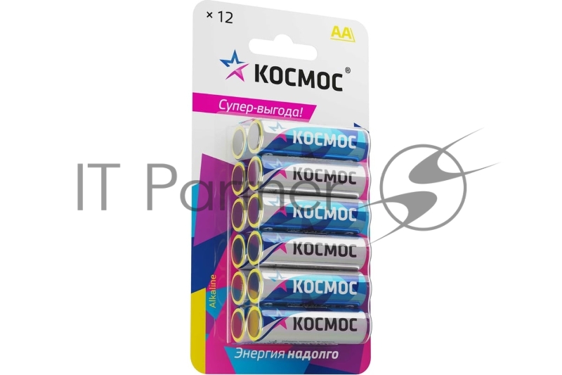 Элемент питания алкалиновый AA/LR06 BP-12 (блист.12шт) КОСМОС KOCLR6BL12