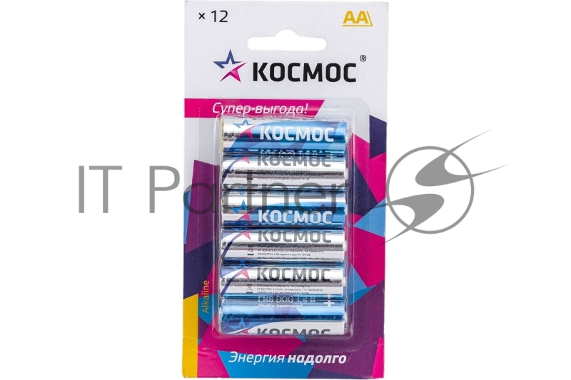 Элемент питания алкалиновый AA/LR06 BP-12 (блист.12шт) КОСМОС KOCLR6BL12