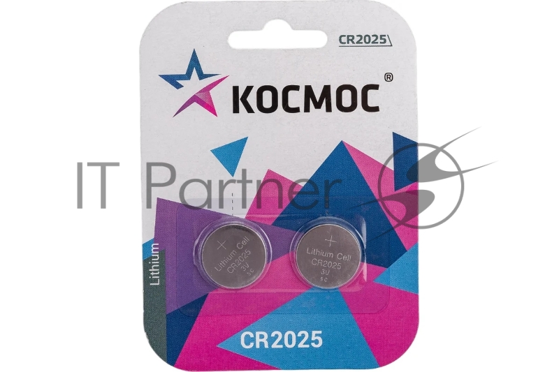 Элемент питания литиевый CR2025 2хBL (блист.2шт) КОСМОС KOC20252BL