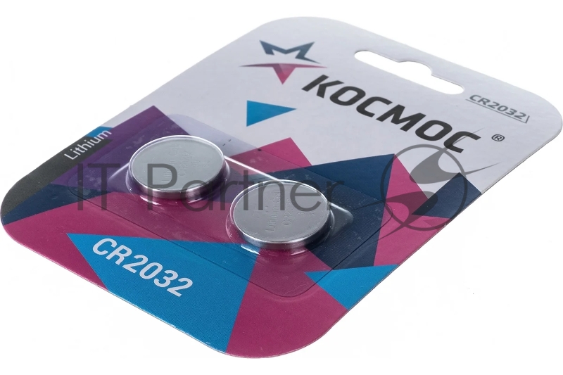 Элемент питания литиевый CR2032 2хBL (блист.2шт) КОСМОС KOC20322BL