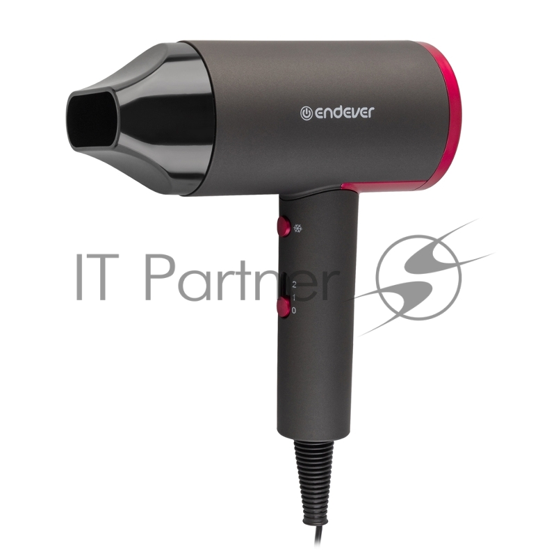 Фен Endever Aurora-479, Мощность 2400 Вт, Режим «холодный воздух», 2 скоростных режима, покрытие Soft Touch