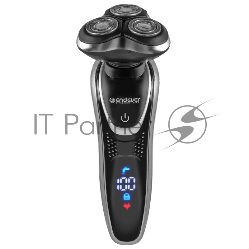 Бритва Endever Sven-967, аккумуляторная, сухое и влажное бритье, сетчатая бритва, время непрерывной работы 65 минут, LED