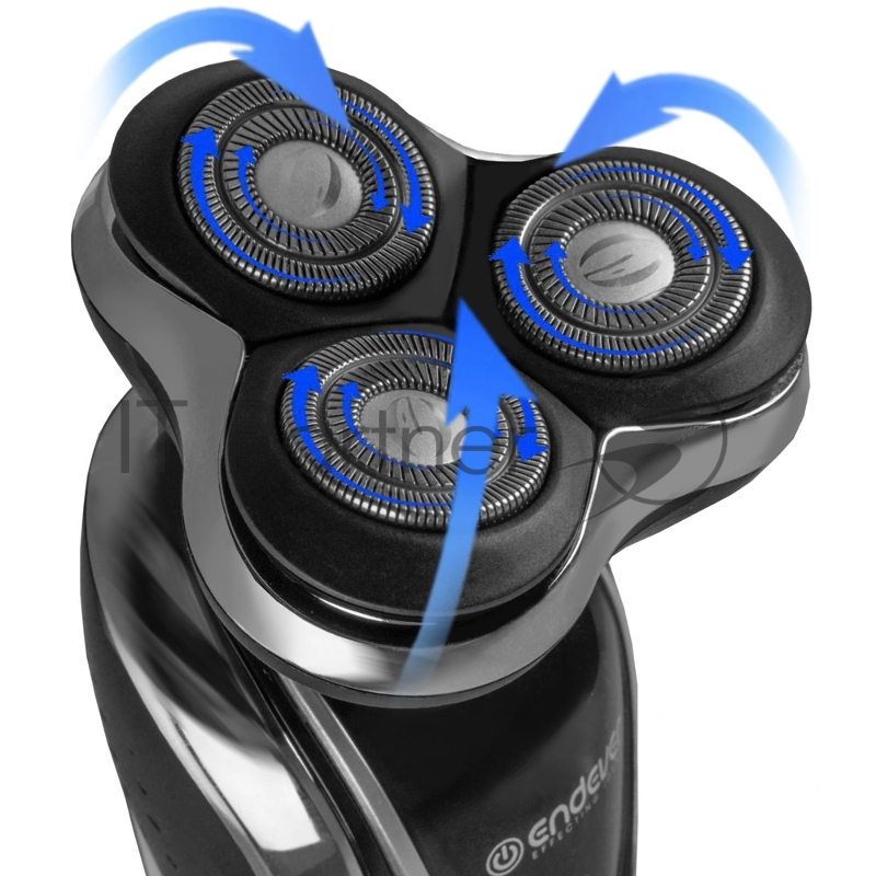 Бритва Endever Sven-967, аккумуляторная, сухое и влажное бритье, сетчатая бритва, время непрерывной работы 65 минут, LED