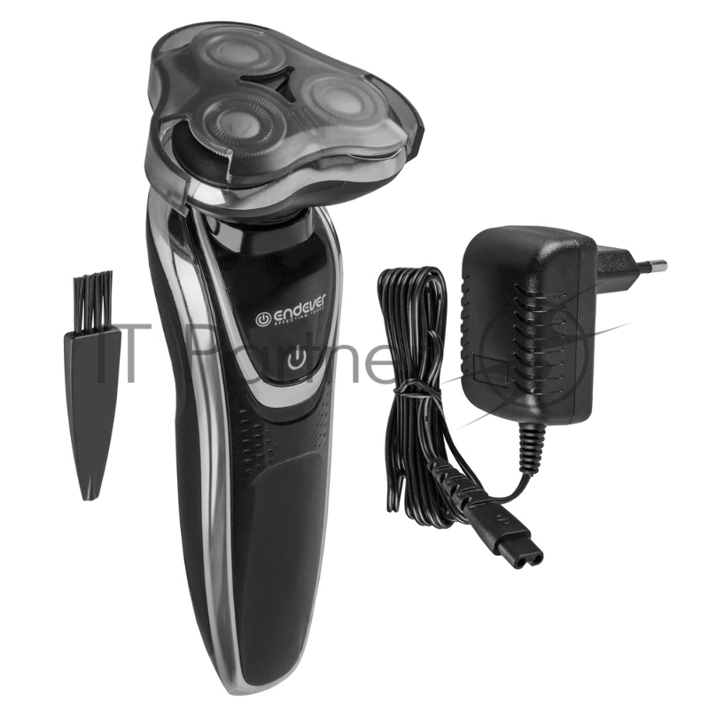 Бритва Endever Sven-967, аккумуляторная, сухое и влажное бритье, сетчатая бритва, время непрерывной работы 65 минут, LED