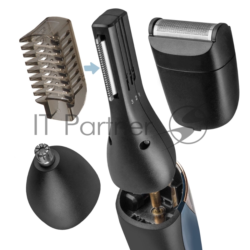 Машинка для стрижки волос Endever Sven-988, Аккумуляторная, 6 насадок для стрижки в комплекте