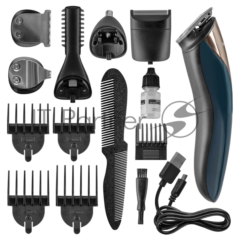 Машинка для стрижки волос Endever Sven-988, Аккумуляторная, 6 насадок для стрижки в комплекте