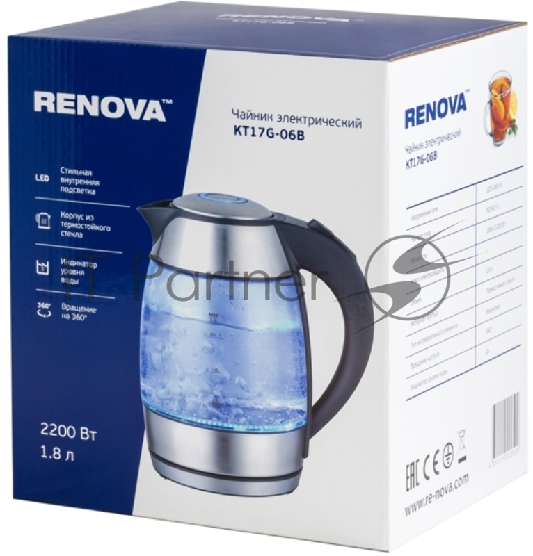 Чайник RENOVA KT17G-06B